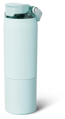 BrüMate Rise 750ml Insulated Water Bottle With Straw, 100% Leakproof | 25oz Stainless Steel Sports Water Bottle, Gym or Travel, Durable Straw, Keeps Drinks Ice-Cold All Day, (Blue Agave)