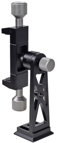 Artibetter Cell Phone Tripod Mount Rotating Phone Clip Pivoting Arm Vertical or Horizontal Use Metal Black