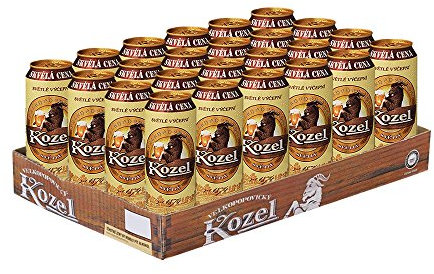 Kozel Velkopopovicky Helles Fassbier Palette 24 x 0,5 Liter Dosenbier/Premium Fassbier Tschechien
