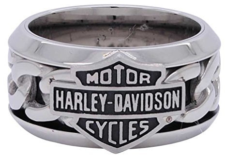 Harley-Davidson Men's Stainless Steel Chain Bar & Shield H-D Ring HSR0031 (11)
