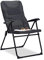 Relaxdays Campingstuhl gepolstert COMFORT, verstellbar, 2 Stufen, Anglerstuhl klappbar, HBT: 107 x 60 x 68 cm, grau