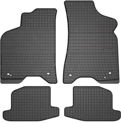 FROGUM EL Toro Gummimatten Ganzjähriges-Set von Autofussmatte Auto Fußmatten für SEAT Arosa 1997-2005 | Beständiges Gummi Material | 1,5cm Schutzkante