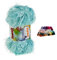 Fransen-Strickgarn Yumos 140m/100g Fancy Garn Strickwolle 40 Farben, Farbe:1235 aqua