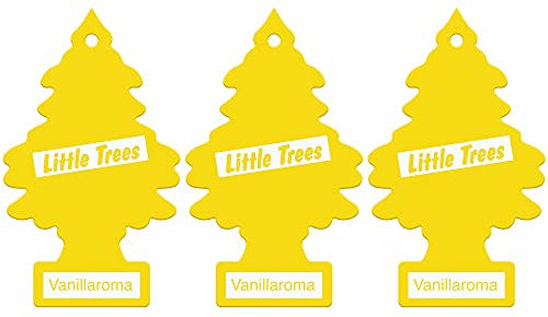 Little Trees Air Freshener Tree LTZ001 Vanillaroma Fragrance For Car Home Boat Caravan - Triple Pack, Vanilla