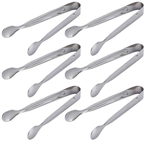 SourceTon - Juego de 6 pinzas de azúcar de acero inoxidable de grado alimenticio para té, café, mini porción, aperitivo