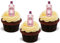 12 x Pink Gin Bottles - Fun Novelty Birthday Premium Stand UP Edible Wafer Card Cake Toppers Decorations