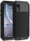 Focusor für iPhone XR Hülle, 360 Grad Outdoor Schutzhülle Stoßfest Tough Armor Metall Ganzkörper Panzerhülle mit Eingebautem Displayschutz Staubdicht Heavy Duty Case für iPhone XR, Schwarz