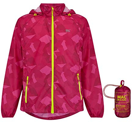 Mac in a Sac - Origin II - Waterproof Packable Jacket for Men & Women - Pink Camo - L