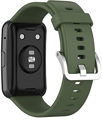 KINOEHOO Bracelet de montres Compatible avec HUAWEI Watch Fit Bracelets de remplacement en Silicone.(vert foncé)