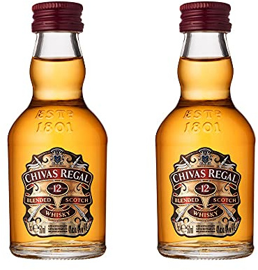 Chivas Regal 12 Year Whisky 5cl (Miniatures) - Pack of 2 | 40% ABV