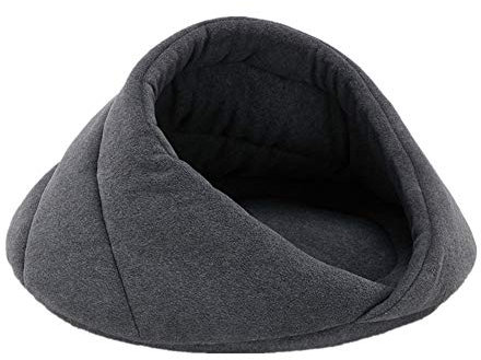 beautyhe Hundebett Klein BeißEn rutschfeste Katzenbetten Weiche Bequeme HüLle Katzenkissen Kanharble Halbschloss Haus FüR Kleine Mittlere GroßE Hunde Katzen Gray,Medium
