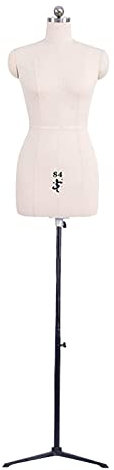 DSDD Weibliche Schaufensterpuppe Torso Körper - Schneiderpuppe Nähen, halbe Skala höhenverstellbar große Puppe, für Kleidungsdisplay, Schaumstoffunterlage