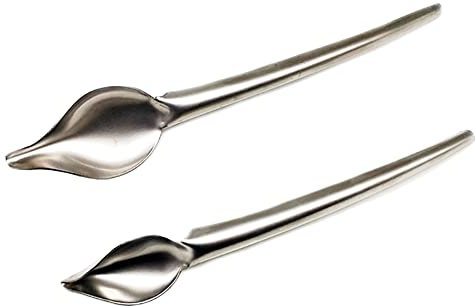 JIHUOO 2 Pcs Stainless Steel Drawing Spoons Decorating Spoon Sauce Drizzle Spoon for Decorative Plates Cake Dessert