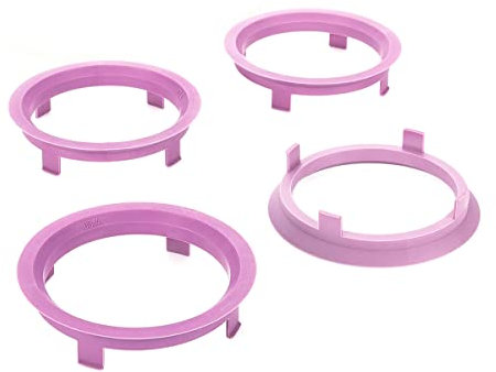 LST 4x Lila Zentrierringe für Alufelgen Radnabe Ø 63,4 mm - Ø 71,6 mm