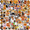 100 Stück Halloween Aufkleber, Vinyl Wasserdicht Urlaub Party Tag Abziehbilder Pack für Laptop, Wasserflasche, Basteln, Scrapbooking, Cartoon Kürbis Themen Aufkleber für Kinder, Teenager Erwachsene