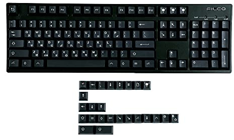 YMDK 129 Minimalistische Martians Black Mac Tastenkappen Cherry Profile Normcore Style Dye Sub PBT Tastenkappe für 104 TKL 60% 96 84 68 Keychrone K2 K4 K8 MX Schalter Tastatur