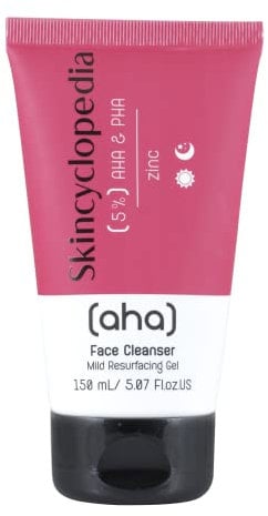 Skincyclopedia Reinigungsgel mit AHA, PHA und Zink PCA, Cleanser für sauberes Gesicht, Gesichtsreinigung gegen Pickel und Mitesser, Gesichtsreiniger für unreine und fettige Haut, 150ml