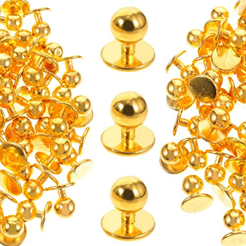 HOMSFOU 100st Einheitliche Knöpfe des Kochs DIY-kochknöpfe Handgefertigte Kleidungsknöpfe Kochmantel-nietenknöpfe Kochmantel Perlmuttknopf Druckknöpfe Aus Kunststoff Mann Plastik Runden