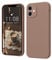 ElestBela iPhone 12 Hülle Silikon Case, Hanyhülle iPhone 12 Ultra Dünn Slim mit Microfiber, Kratzfeste Rundumschutz Case Schutzhülle Hülle für iPhone 12 6.1'' Khaki Braun
