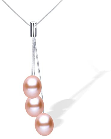 Bysonglezai Colliers De Perles Femme Pendentif Perle Cadeaux Gland De Mode Femmes Pendentifs Collier De Perles D'Eau Douce Naturelles Perle Élégante