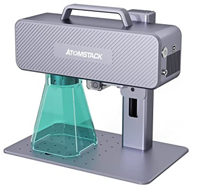 ATOMSTACK M4 Laser Graviermaschine, 2-in-1 Hand- und Desktop 1064nm Infrarot Laser-Gravur, 4K-Präzisionsmarkierung, 12000 mm/s Faserlaser-Markiermaschine für Edelstahl, Schmuck, Metall,70 * 70mm