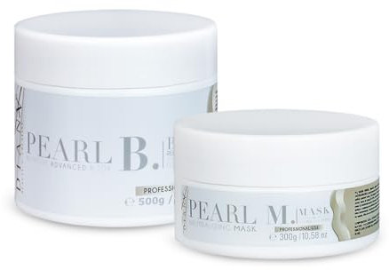 DIANA BEAUTY CREATIVE - B-Tox für Haare und Haarmaske, Kleines Set, Haarkur mit Zusatz von Aminosäuren und B-Vitamine, Haarregeneration, Haarpflege - Pearl, 500g + 300g