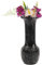 Radicaln Marmor-Blumenvase, 25,4 x 10,2 cm, handgefertigt, groß, Tafelaufsatz für Küche, Dekoration, Bauernhaus-Vasen für Wohnzimmer und Küche, Schwarz