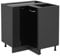 Vicco Eckunterschrank R-Line, Schwarz Hochglanz/Anthrazit, 75.6 cm ohne Arbeitsplatte