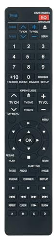 ROLLGAN SE-R0252Ersetzte Fernbedienung Anwendbar für Toshiba HD DVD Player HD-A2 HD-A20 HD-A35KU HD-A35 HDA2KU HD-A2C HD-A2KU HD-A2KC HD-A2W HDA20KU HDEP10