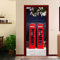 Türtapete selbstklebend Rote Telefonzelle Türaufkleber Türfolie Türposter B100 x H200cm