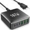 Chargeur USB C Rapide,167W Chargeur USB Multiple,6 Ports Chargeur Type C avec GaN Tech Compatible avec MacBook Pro/Air,iPad Pro,iPhone 15/14/13/12,Samsung Galaxy,Note 20/10+,Pixel,Steam Deck