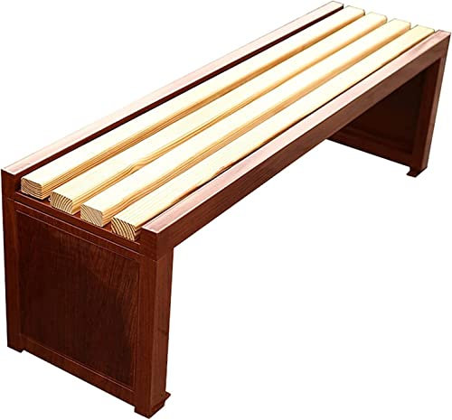 CAFIEDR Outdoor GDie Terrassenbank für Ihre Freizeit, feuchtigkeitsbeständiger Parkstuhl, Outdoor-Bank, wasserdichter Indoor-Hocker aus massivem Holz (1,2 m Outdoor-Bank)
