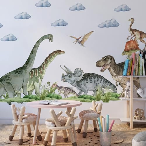 igibee Wandtattoo, Dinosaurier (Großes Dinosaurier-Set)