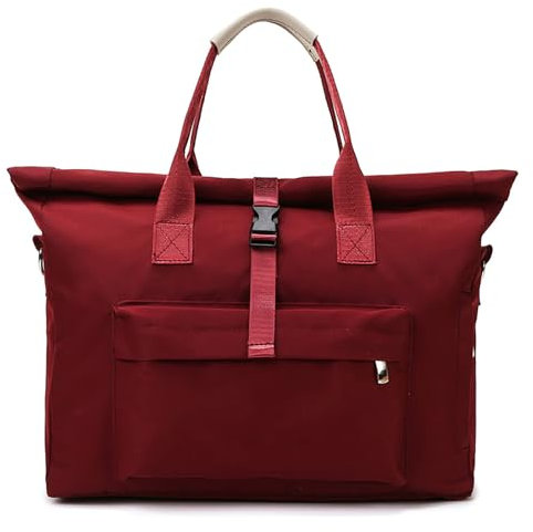 ZNBO Sac pour ordinateur portable 15,6 pouces, grande mallette résistante à l'eau pour homme Sac de bureau de protection pour femmes avec bandoulière Sac d'ordinateur,Rouge