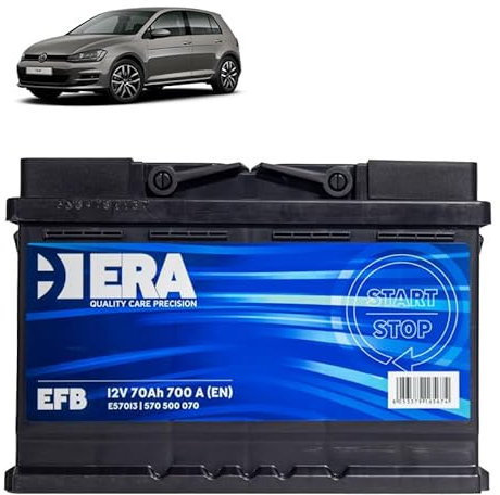 Batteria 70Ah EFB per Volkswagen Golf VII 7 1.6 2.0 TDI gasolio 2012-2019