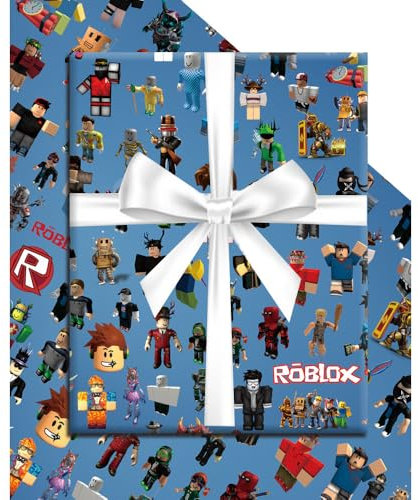 5pcs Robot Wrapping Papers, 70x50cm Folded Birthday Present Robot Paper Gaming Wrapping Paper for Kid Christmas Halloween
