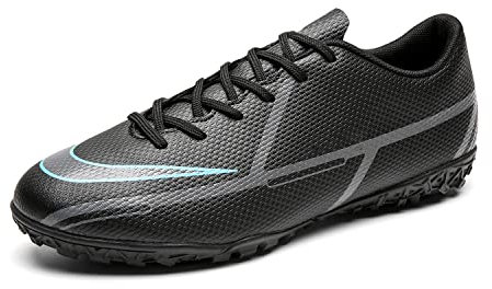 VTASQ Zapatos de fútbol para niños Botas de Fútbol Aire Libre Zapatos de Fútbol Profesionales Atletismo Zapatos de Entrenamiento Zapatos de Deporte Negro 32EU