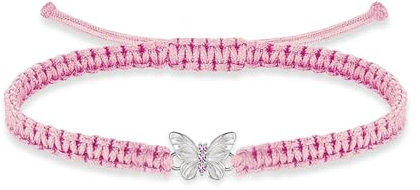 Miss Lovie Armband Schmetterling - Schmetterling Schmuck Silber 925 Armband Kinder - Geschenke für Mädchen Kinder - bff Geschenke Kinderarmband Mädchen