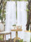 Devola Scheibengardine Weiß Transparent Einfarbige Vorhänge Fertiggardinen Wohnzimmer Küchengardine Modern Fenstergardinen Lang Balkon Gardinen HxB 180x130cm 1 Stück