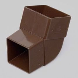 Ali axis A-RBE1BR Brown (Formerly Marley) Gutter Elbow/Bend 67.5º for 65mm Square Downpipe