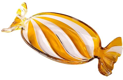 BestAlice Piatto da Portata Natalizio, Piatto da Portata in Vetro per Caramelle, Piatti da Dessert, Vassoio per Stoviglie Natalizie Piatti Decorativi per Bomboniere Natalizie, (C)