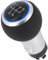 Recambo Schaltknauf 5 Gang passend für VW Golf IV, Typ 1J, 1997-2006, Plug & Play, Auto Schalthebel, schwarz - silber - blau