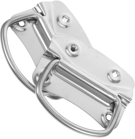 LIFKOME 2 Tiradores De Armario Forjados Plegables Pesados Curvos Con Forma De Perla Modernos Para Puerta De Entrada De Acero Inoxidable Y Plateado