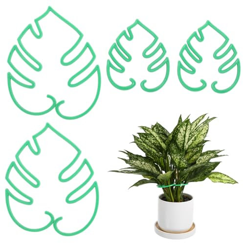 Toddmomy 4stücke Pflanzenstützen Monstera-Form Für Zimmerpflanzen Für Wachstum Stabilisierung Von Kletterpflanzen Ästhetische Unterstützung Für Gesunde Blüten Und Stängel