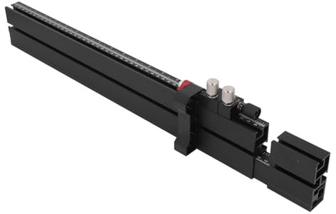 Aluminum Alloy Miter Gauges Fence System for Table Saw, 500-900mm Telescopic Extension with T-Slot Track, Dual Metrics/Imperial Scale, High Precision Woodworking Accessories
