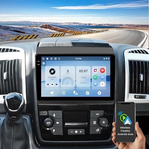 Hikity 4+64G Autoradio für FIAT DUCATO 2010/Citroen Jumper/Peugeot Boxer | 9 Incell Bildschirm Radio mit Android 15 Bluetooth Navi GPS WiFi EQ FM/RDS USB SWC Geteilter Bildschirm Mikrofon