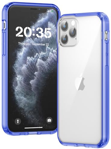 Voyahülle Clear Case for iPhone 11 Pro, Ultra Thin, Shockproof TPU Cover, Anti-Yellowing, Crystal Clear, Phone Case for Apple iPhone 11 Pro - Light Blue