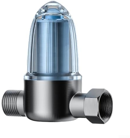 Pre-filtro per scaldabagno, indicatore luminoso integrato per bagno, accessori anticalcare, utilizzato in cucina e bagno (grigio (1019-2))
