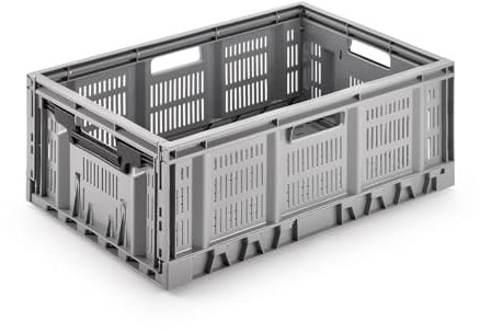 Stabilo Befestigungstechnik Klappbox 600x400x233 mm | Faltbox, Faltkasten, Eurobox | Box klappbar und stapelbar in Industriequalität