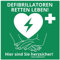 MedX5 Defibrillator (AED) Standort Kennzeichnung 20cmx20cm, Aufkleber, Defi Standortschild, AED Markierung